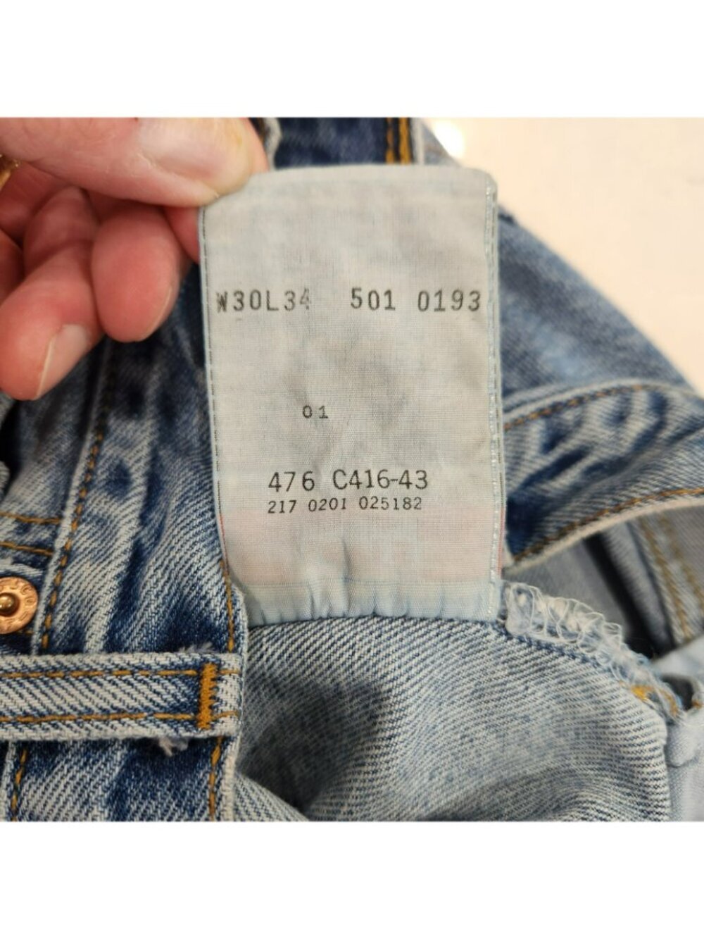 Vintage 90s Levi's 501xx Jeans Men's 30x34 Made In Canada Blue Straight Leg 1993 - Picture 7 of 14